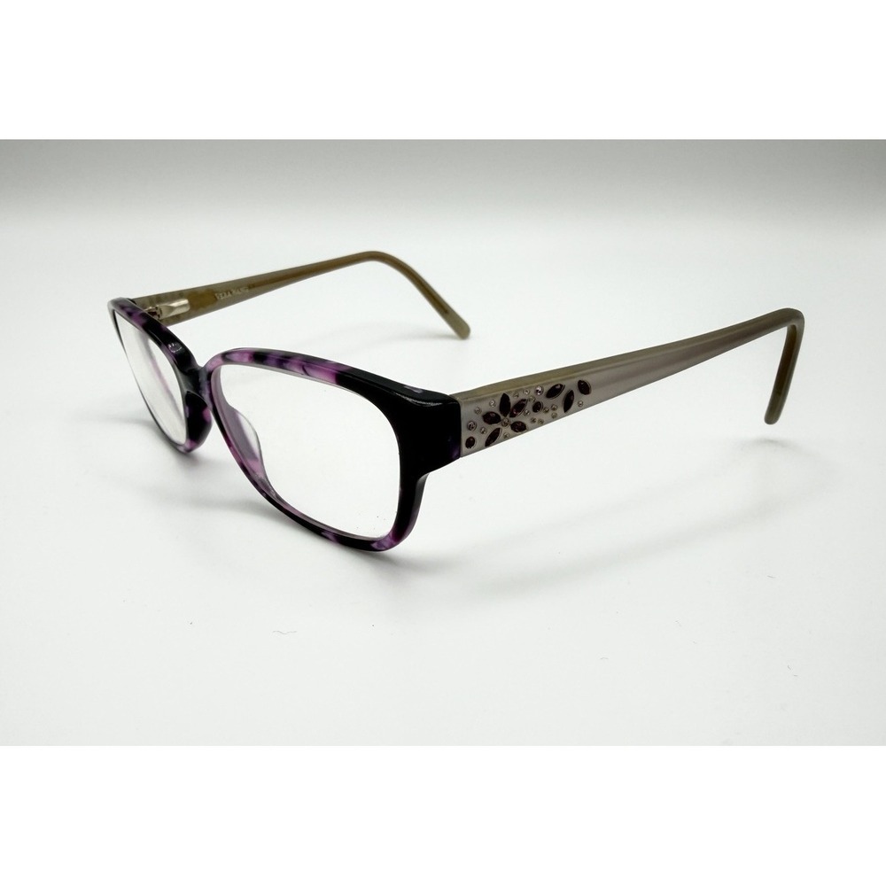 Vera Wang Magnifique Wine Tortoise Purple Eyeglasses Frames Only 52-15-135